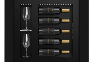 Minibar per vini e calici da parete colore nero
